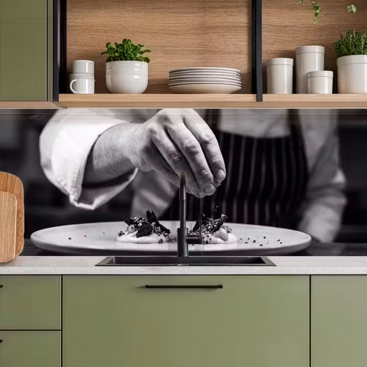 Kitchen splashback - Chef - garnish - dish — 8