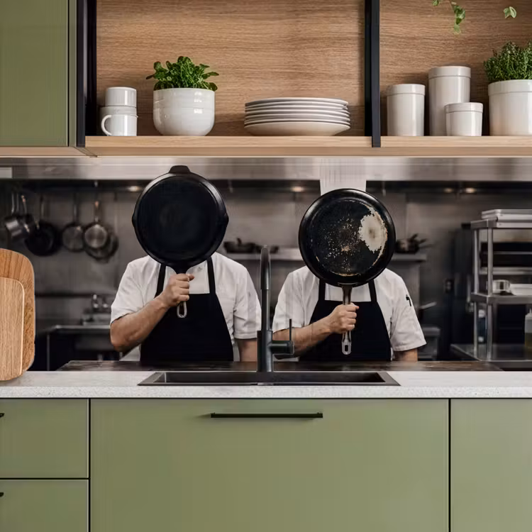Kitchen splashback - Cooks - Frying pans - Kitchen — 8