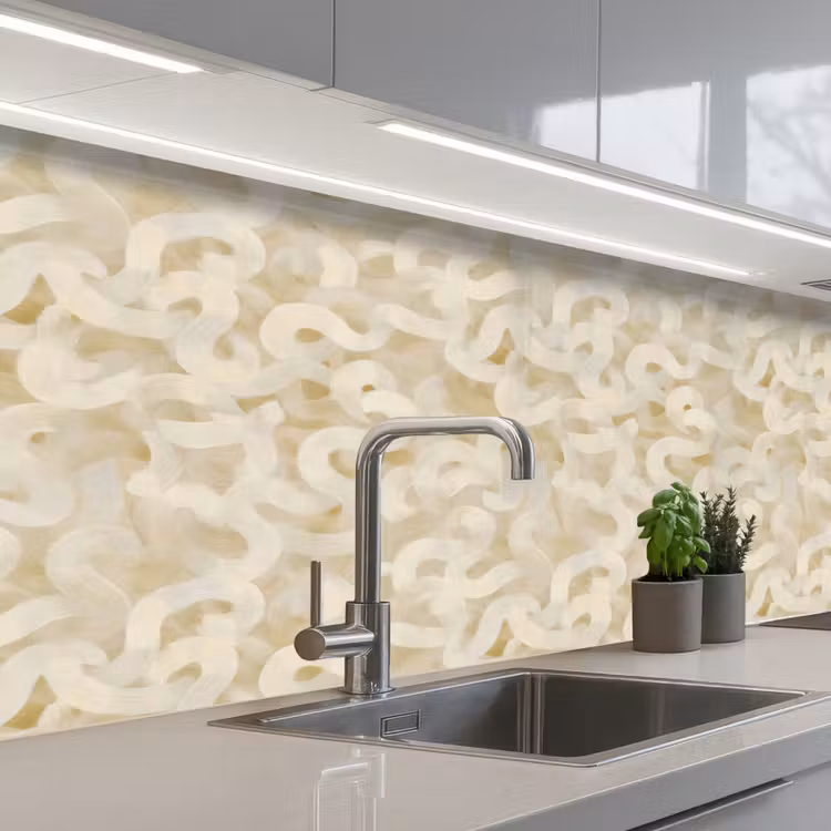 Kitchen splashback - Abstract - Lines - Beige — 2