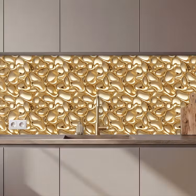 Kitchen splashback - Abstract - Modern - Gold — 1