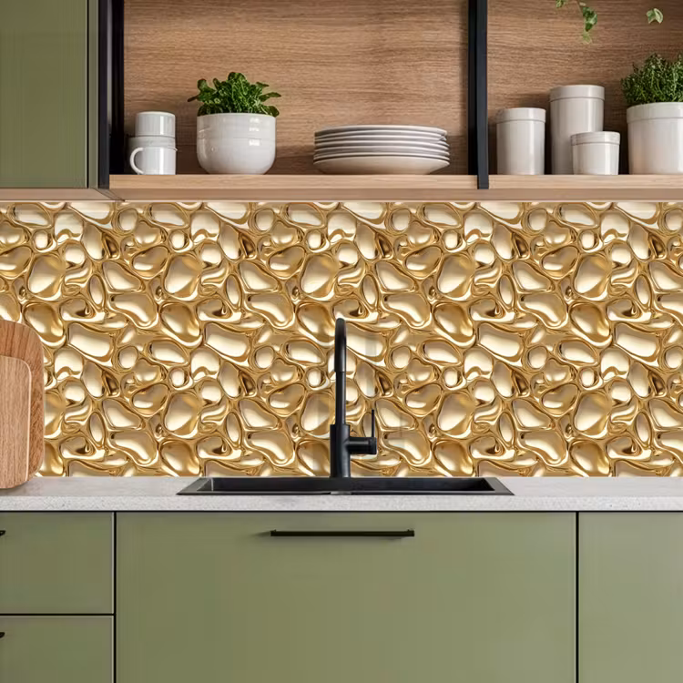 Kitchen splashback - Abstract - Modern - Gold — 8