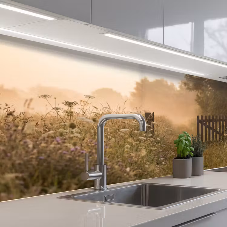 Kitchen splashback - Fence - Nature - Fog - Field — 2