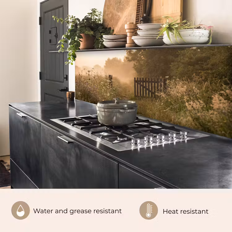 Kitchen splashback - Fence - Nature - Fog - Field — 5
