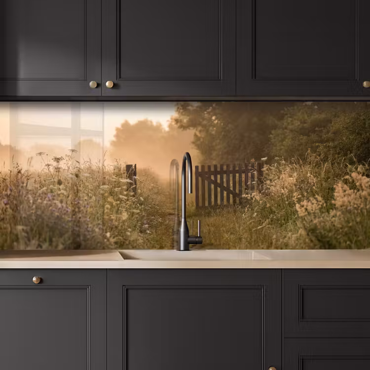 Kitchen splashback - Fence - Nature - Fog - Field — 6