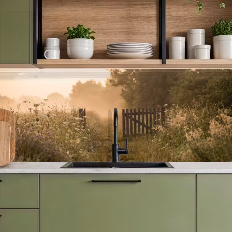 Kitchen splashback - Fence - Nature - Fog - Field — 8
