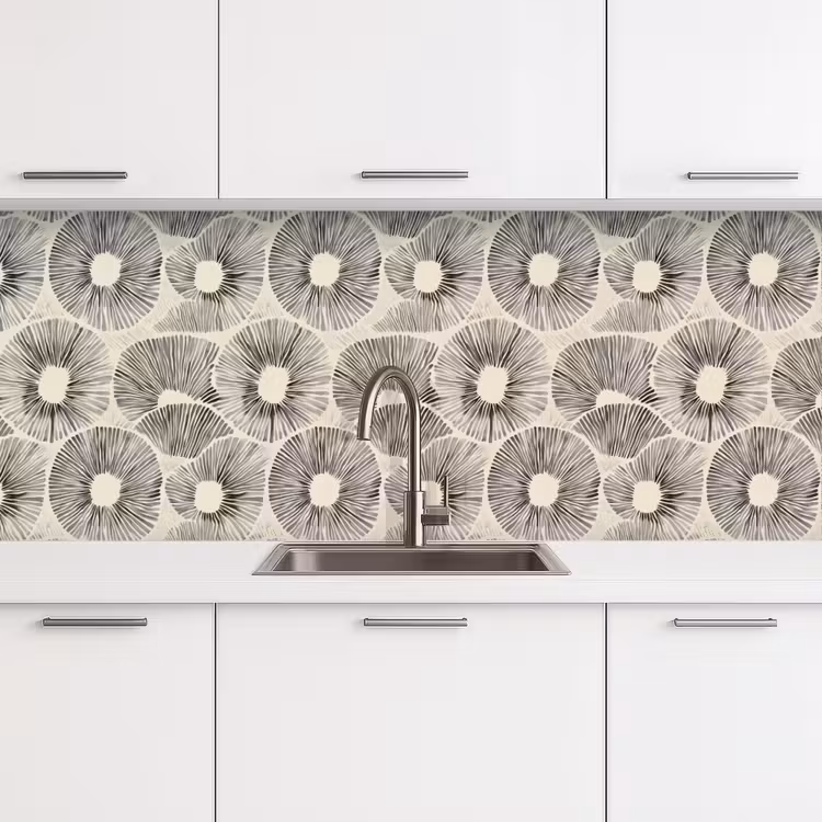 Kitchen splashback - Circles - Pattern - Black — 4