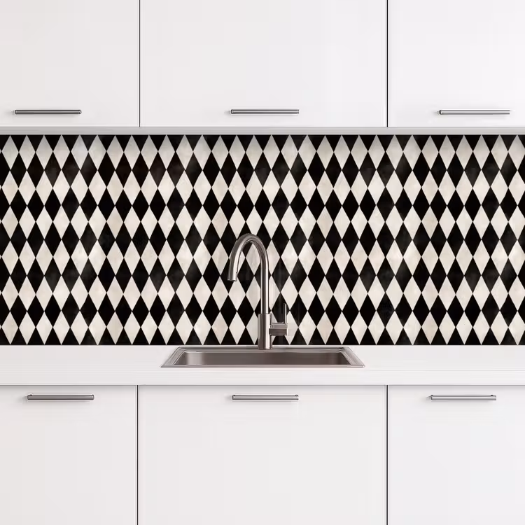Kitchen splashback - Classic - Pattern - Black — 4