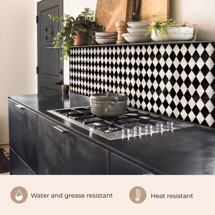 Kitchen splashback - Classic - Pattern - Black — 5