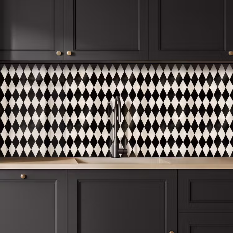 Kitchen splashback - Classic - Pattern - Black — 6
