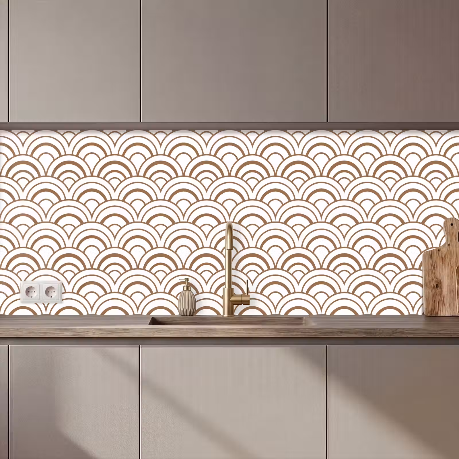 Kitchen splashback - Classic - Motif - Terracotta — 1