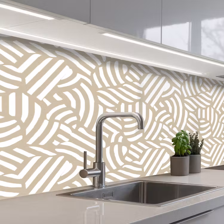 Kitchen splashback - Abstract - Modern - Beige — 2