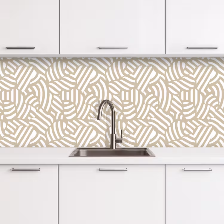 Kitchen splashback - Abstract - Modern - Beige — 4