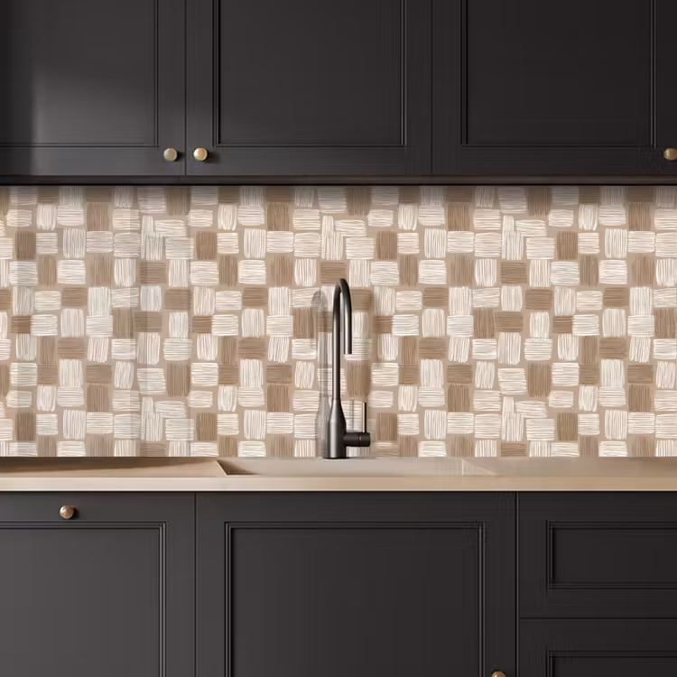 Kitchen splashback - Block - Pattern - Brown — 6