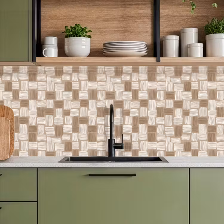 Kitchen splashback - Block - Pattern - Brown — 8