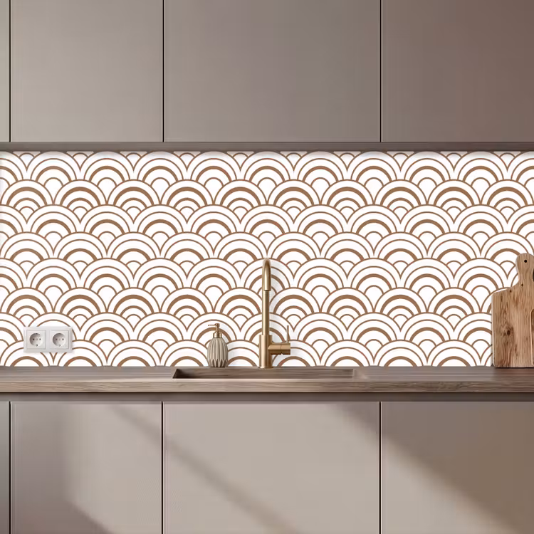 Kitchen splashback - Classic - Motif - Terracotta — 1
