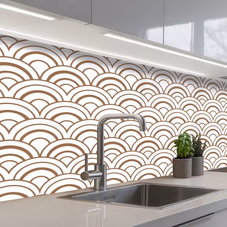 Kitchen splashback - Classic - Motif - Terracotta — 2