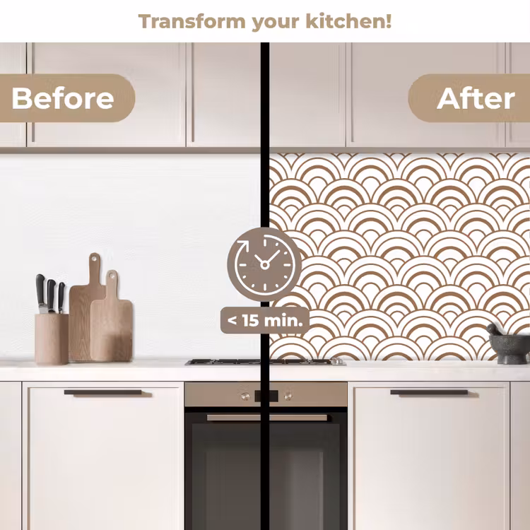 Kitchen splashback - Classic - Motif - Terracotta — 3