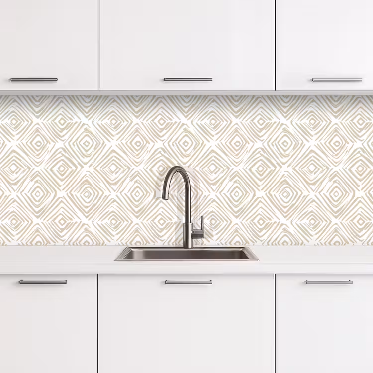 Kitchen splashback - Abstract - Plaid - Beige — 4