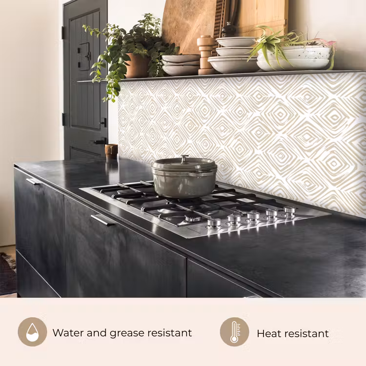 Kitchen splashback - Abstract - Plaid - Beige — 5