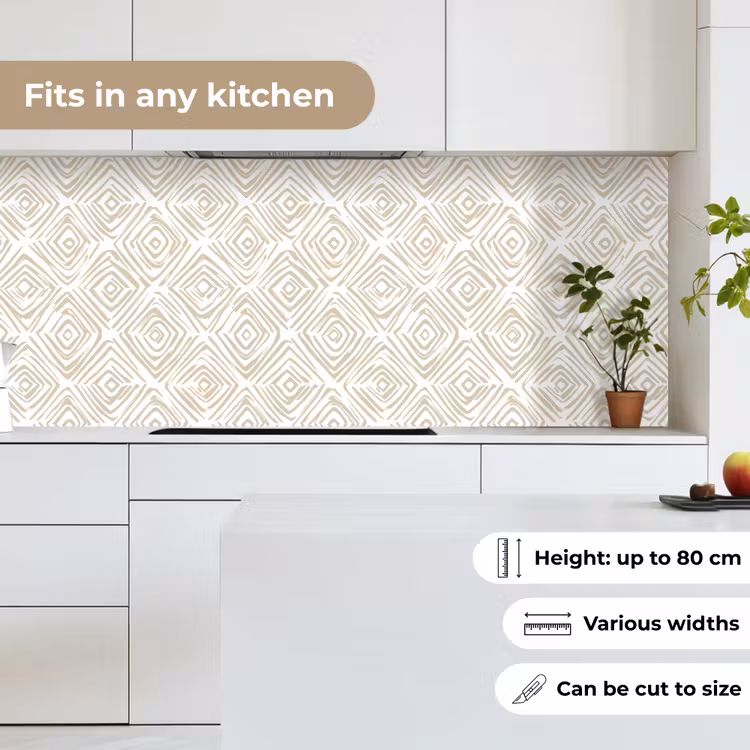 Kitchen splashback - Abstract - Plaid - Beige — 7