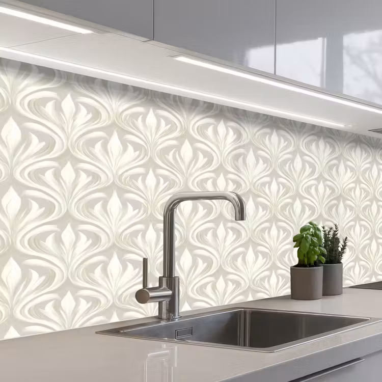 Kitchen splashback - Baroque - Pattern - Beige — 2