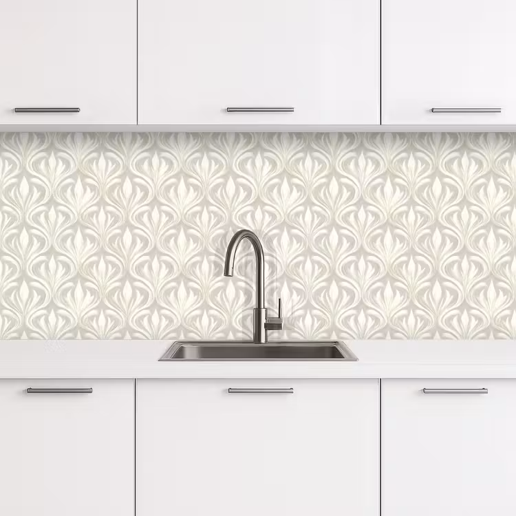 Kitchen splashback - Baroque - Pattern - Beige — 4