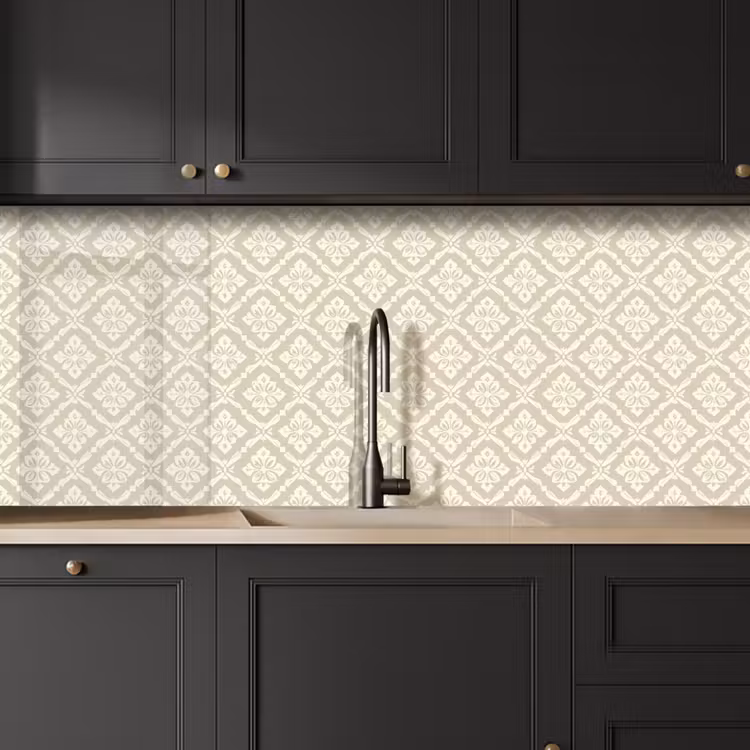 Kitchen splashback - Floral - Ornament - Beige — 6