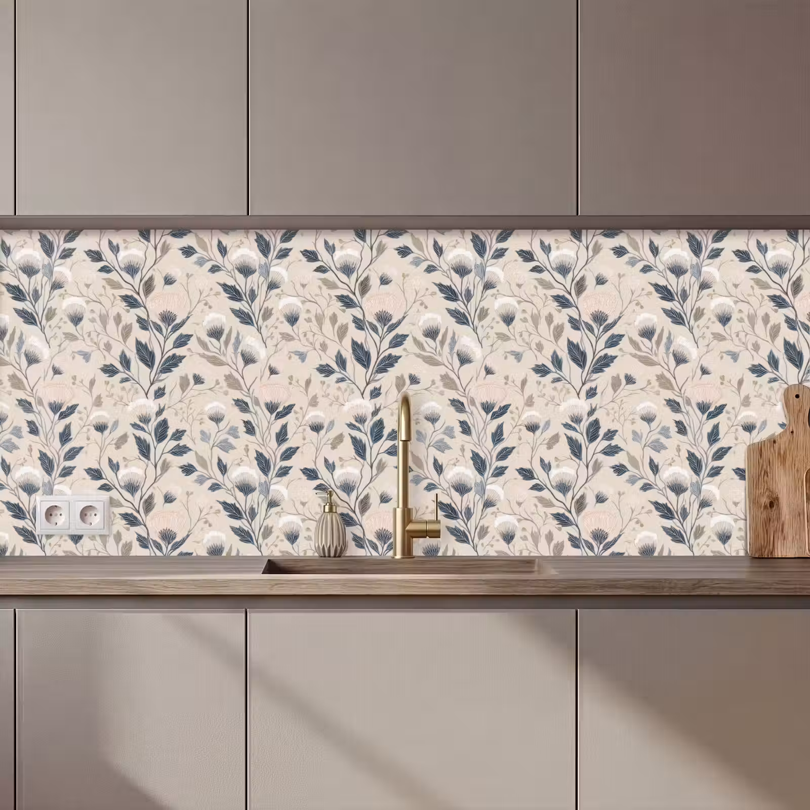 Kitchen splashback - Classic - Botanical - Colorful — 1