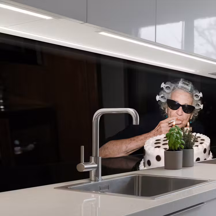 Kitchen splashback - Birthday - Curly pin - Grandma — 2