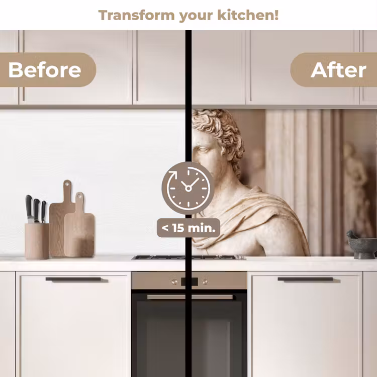 Kitchen splashback - Classic - Marble - Wine — 3