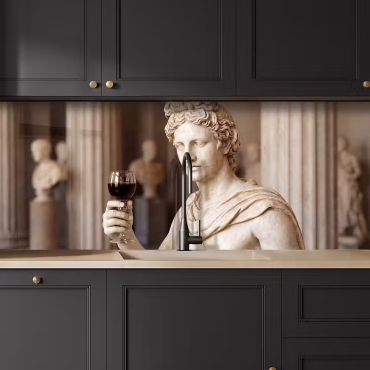 Kitchen splashback - Classic - Marble - Wine — 6