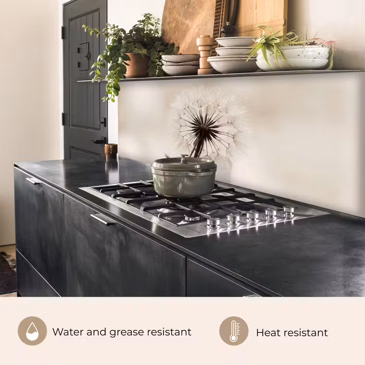 Kitchen splashback - Dandelion - Minimalist - White — 5