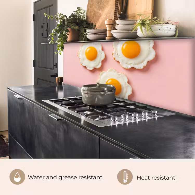 Kitchen splashback - Eggs - Flower - Pink — 5