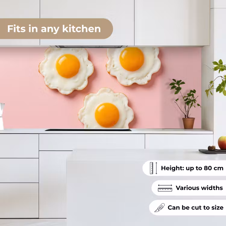 Kitchen splashback - Eggs - Flower - Pink — 7