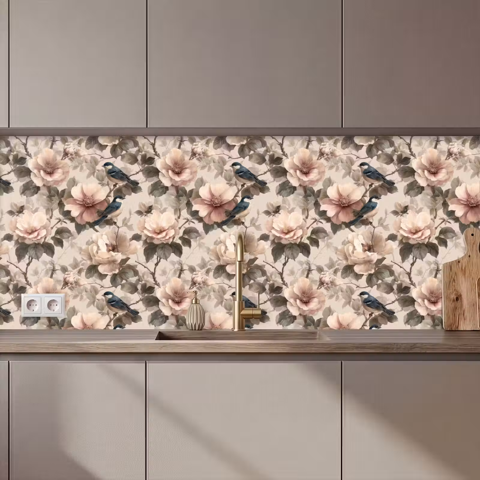 Kitchen splashback - Classic - Birds - Colorful — 1