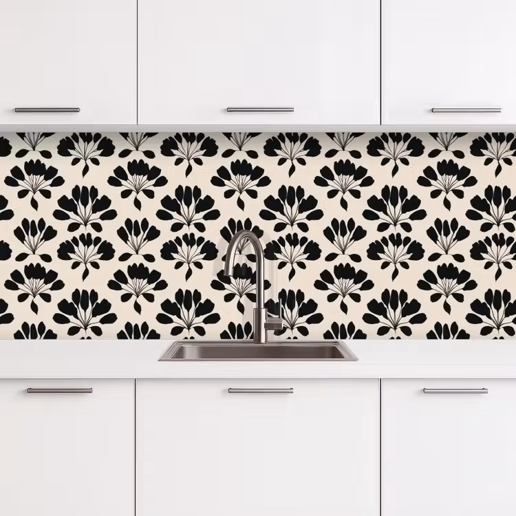 Kitchen splashback - Abstract - Pattern - Black — 4