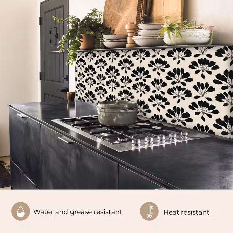 Kitchen splashback - Abstract - Pattern - Black — 5
