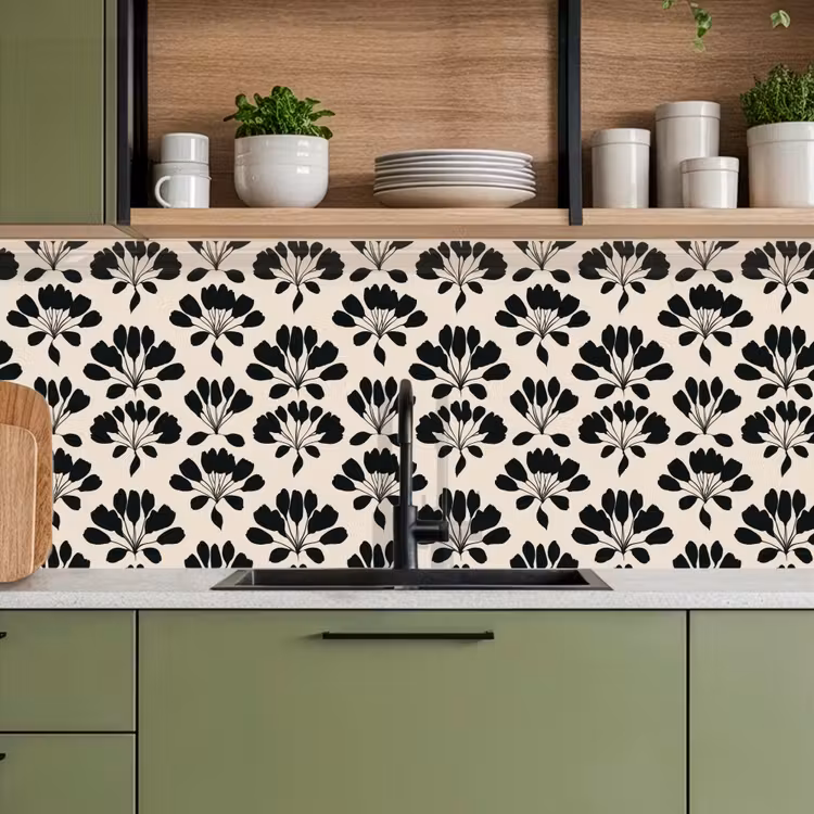 Kitchen splashback - Abstract - Pattern - Black — 8