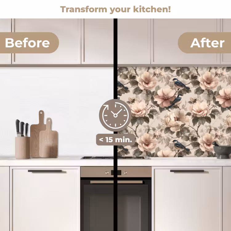 Kitchen splashback - Classic - Birds - Colorful — 3
