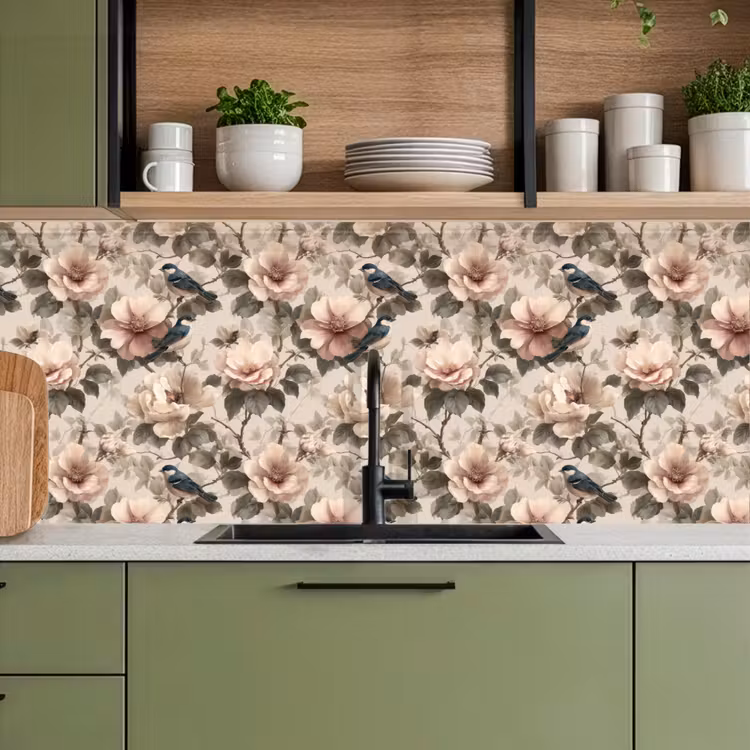 Kitchen splashback - Classic - Birds - Colorful — 8