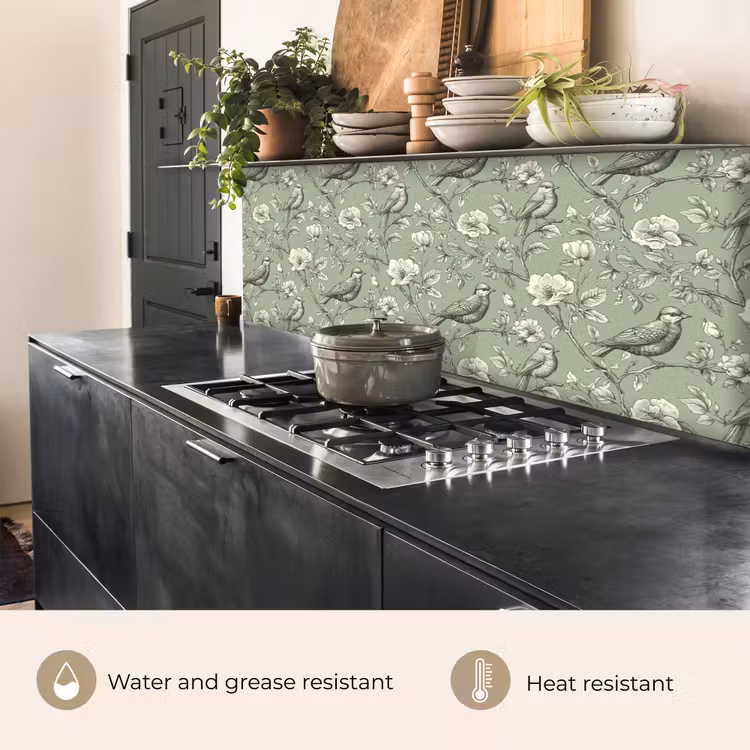 Kitchen splashback - Classic - Botanical - Green — 5