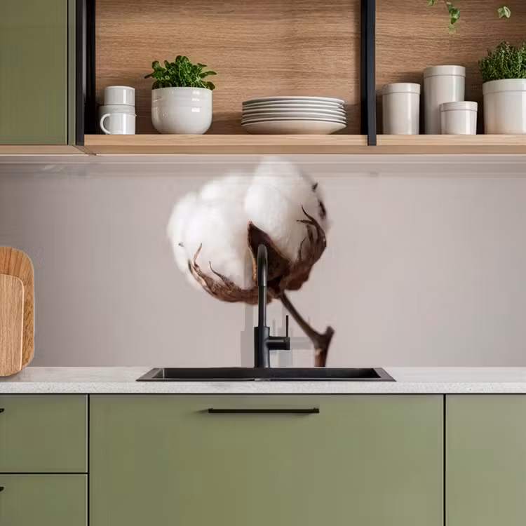 Kitchen splashback - Cotton ball - Minimalist - White — 8
