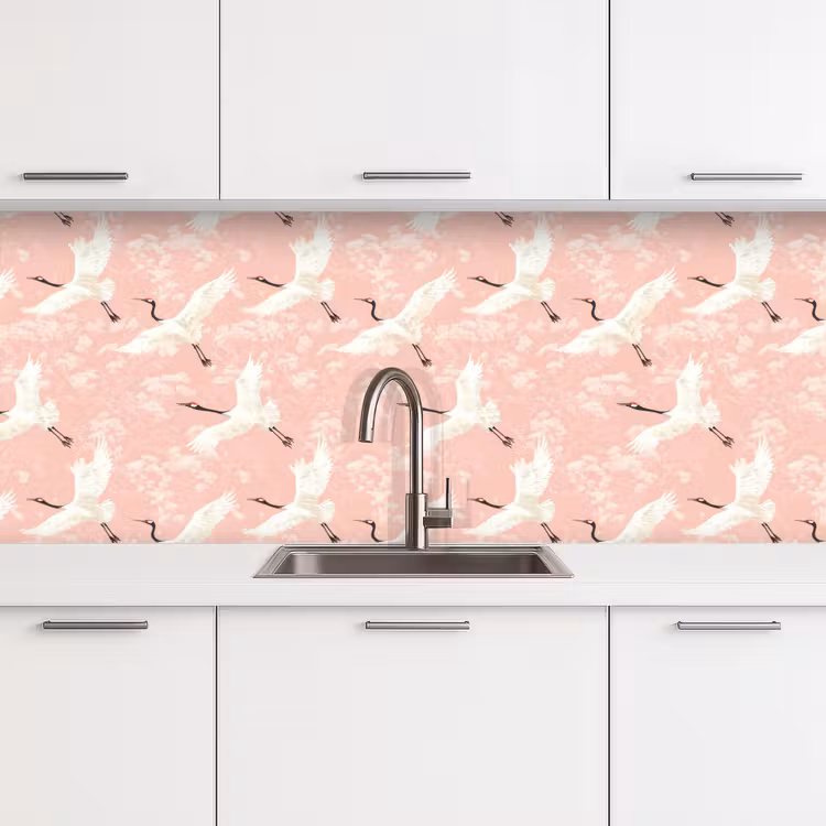 Kitchen splashback - Crane - Blossom - Pink — 4