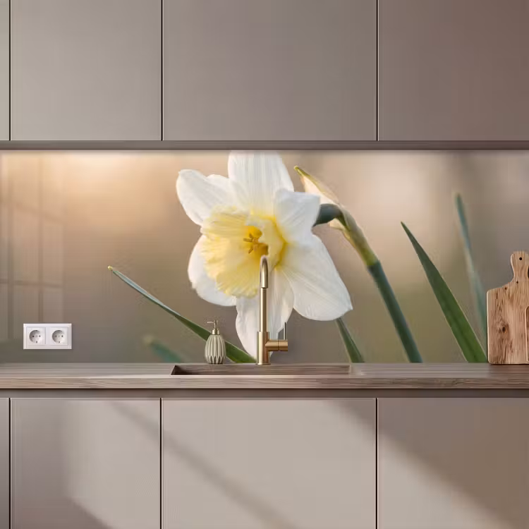 Kitchen splashback - Daffodil - Flower - Minimalist — 1