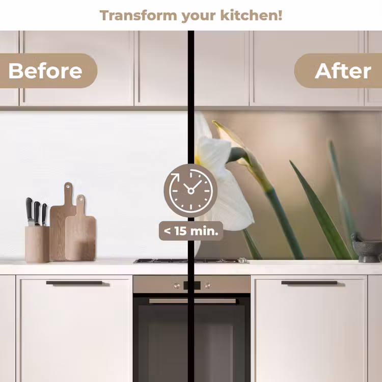 Kitchen splashback - Daffodil - Flower - Minimalist — 3