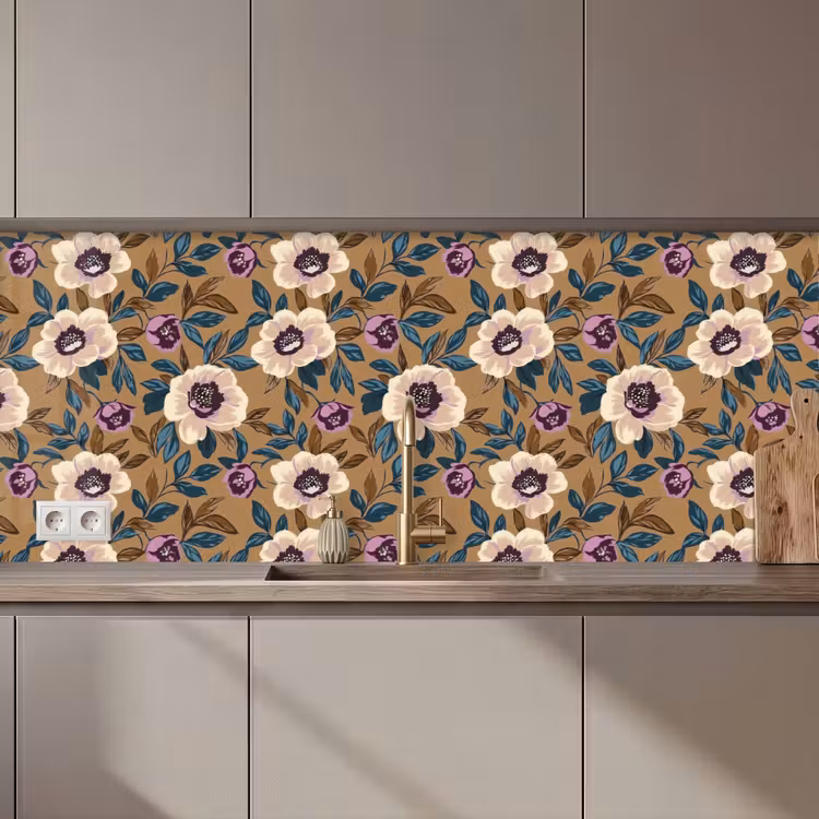Kitchen splashback - Floral - Still life - Colorful — 1