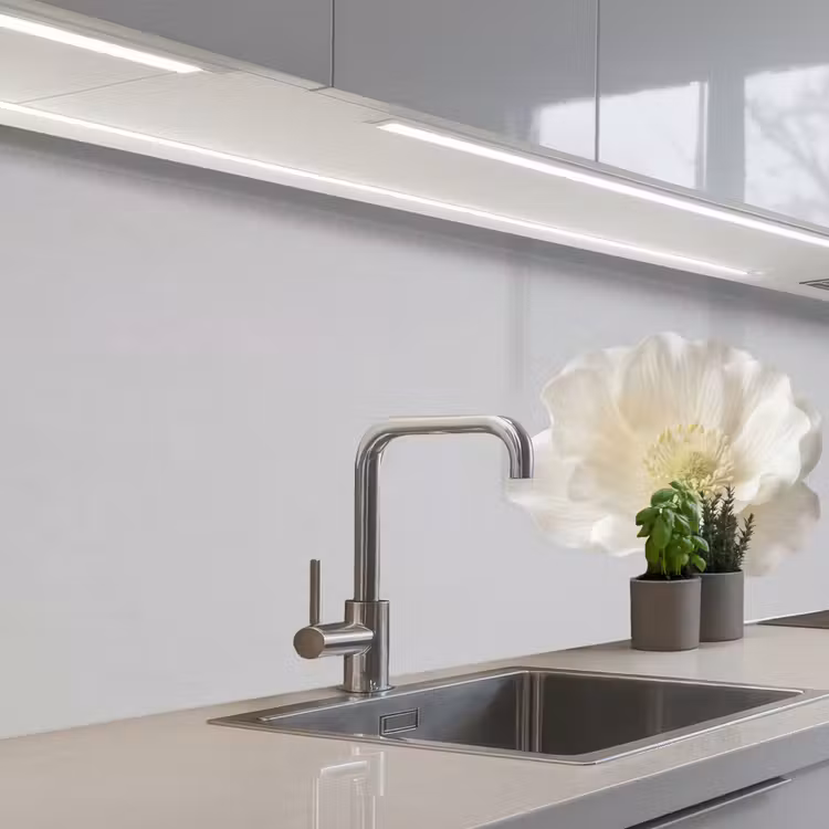 Kitchen splashback - Flower - Minimalist -White — 2