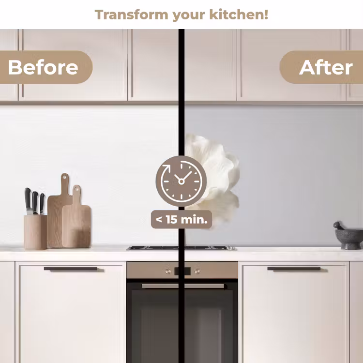Kitchen splashback - Flower - Minimalist -White — 3