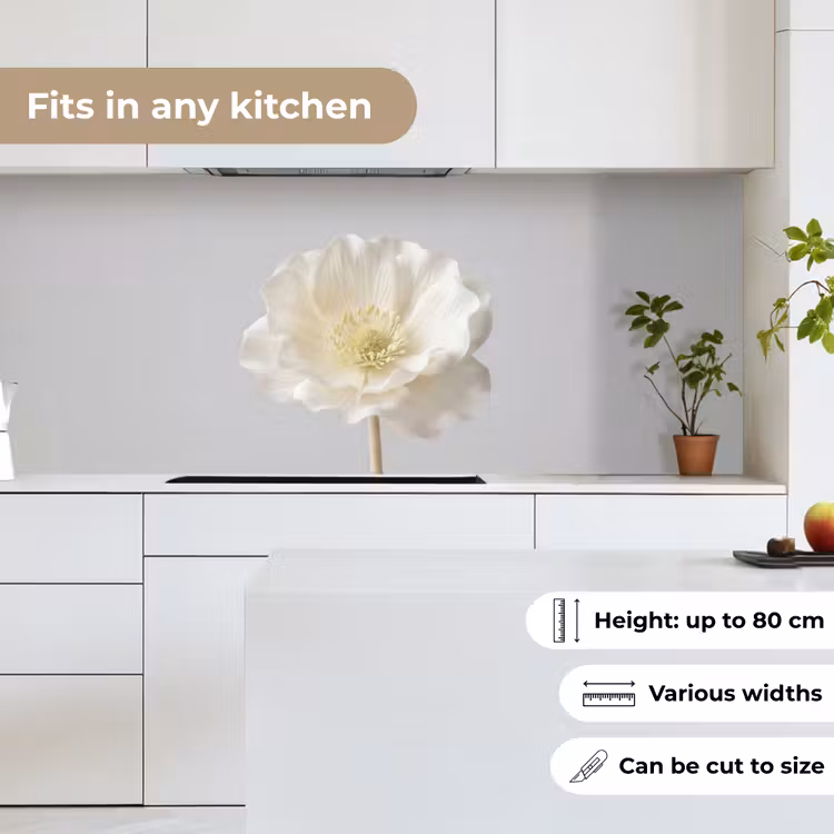 Kitchen splashback - Flower - Minimalist -White — 7