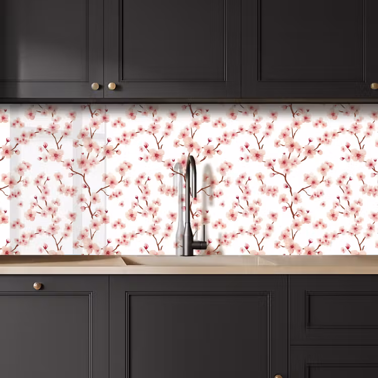 Kitchen splashback - Cherry Blossom - Branches - Pink — 6